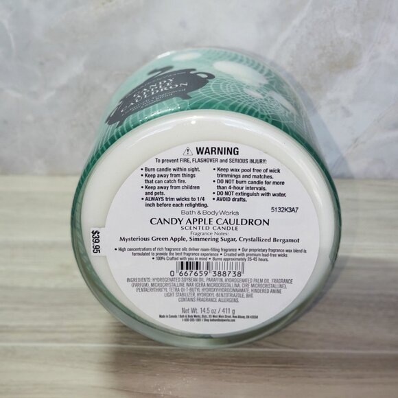 🆕Bath & Body Works Candy Apple Cauldron 3 Wick Candle - Picture 5 of 5